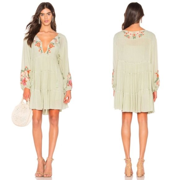 Free People Dresses & Skirts - Free People Spell On You Embroidered Mini Dress. L